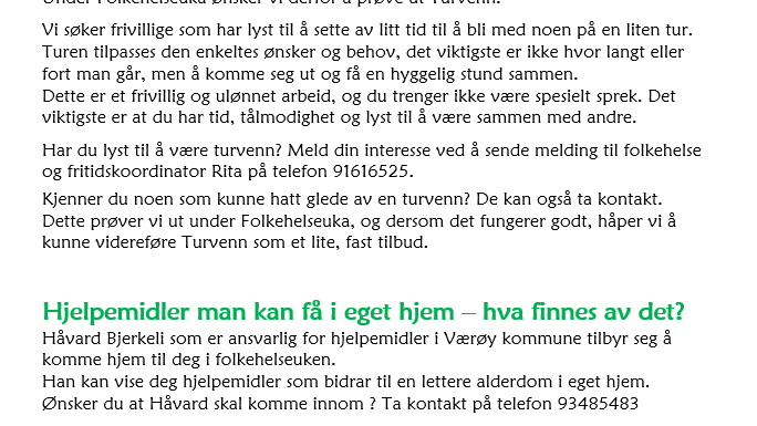 Lenke til artikkel: Vil du være turvenn under Folkehelseuka?